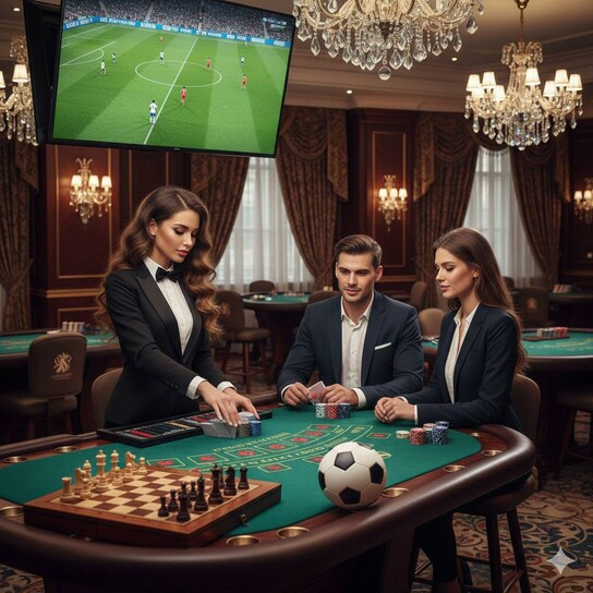Grand Entrance of a Luxurious Bitcoin Casino
